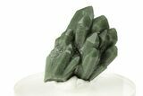 Green Hedenbergite Included Quartz Cluster - Mongolia #255825-1